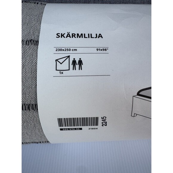 IKEA SKARMLILJA Bedspread 91"x98" Gray 100% Cotton Full Queen Cover 505.574.35 - Picture 2 of 5